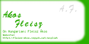 akos fleisz business card